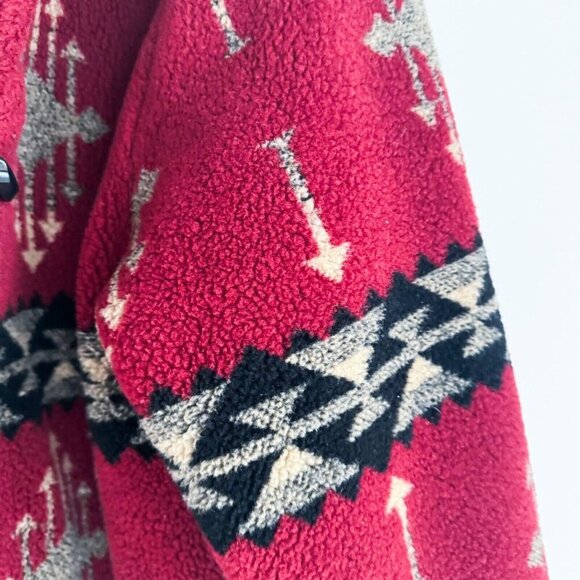 Vintage Northern Reflections Southwestern Print Reversible Fleece Jacket - Picture 3 of 7